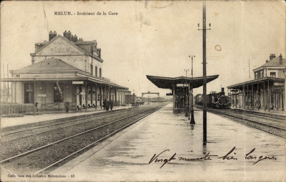 Ak Melun Seine et Marne, Bahnhof, Bahnsteige