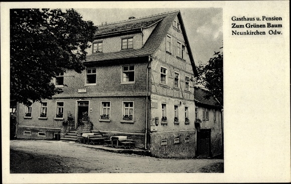 Ak Neunkirchen in het Odenwald Modautal, herberg en pension Zum Grünen Baum
