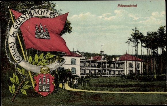 Coat of arms PC Geesthacht on the Elbe, Edmundstal, flag