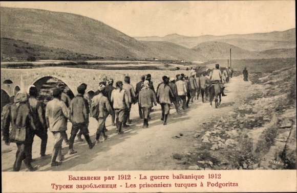 KP Podgorica Czarnogóra, wojna bałkańska 1912, tureccy jeńcy wojenni