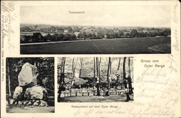 Postcard Oyle Marklohe in Lower Saxony, view of the town, restoration on the Oyler Berge