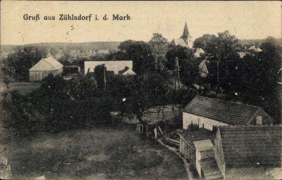 Ansichtkaart Zühlsdorf Mühlenbecker Land Oberhavel, gedeeltelijk zicht, vogelperspectief