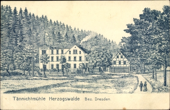 Chromo-Litho Herzogswalde Wilsdruff in Saxony, Tännichtmühle