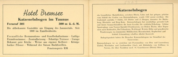 Klapp Postcard Katzenelnbogen im Taunus, Hotel Bremserr, interior view