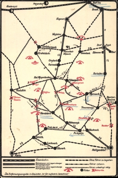 Mapy Ak Tirol, mapa linii kolejowych i dróg