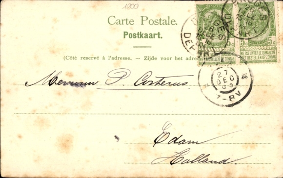 Postcard Bruges Bruges Flanders West Flanders, castle, Porte Saint Croix, windmill