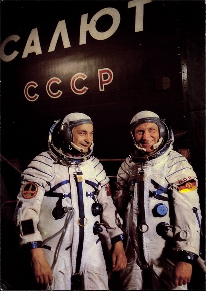 PC joint cosmos flight, USSR, GDR, Sigmund Jähn, Valeri Bykowski