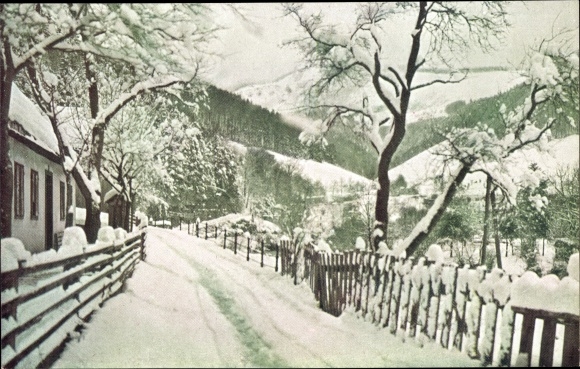 Postcard Lilienfeld in Lower Austria, Traisental, Winter, Vienna Prealps