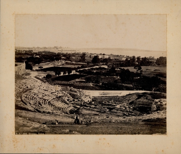 Photo circa 1880, Siracusa Syracuse Sicily, Greek Theater