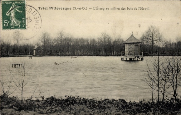 Ak Triel sur Seine Yvelines, Etang au milieu des bois de l'Hautil
