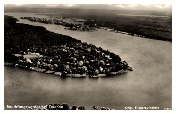 Ak Berlin Köpenick Schmöckwitz Rauchfangswerder, luchtfoto