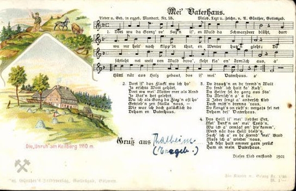 30 song cards, Anton Günther