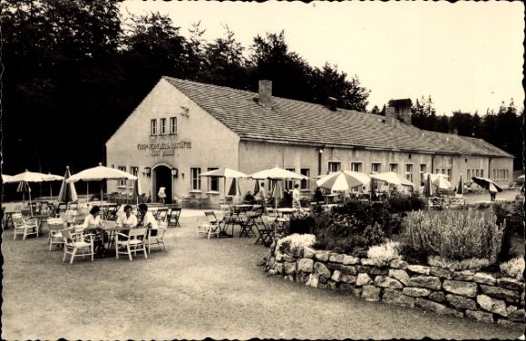 Ak Friedrichsbrunn Thale im Harz, Verpflegungsstätte Kurt Dillge, Friedrichsbrunn, Außensitzplätz