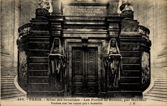Ak Paris VII, Hôtel des Invalides, Portes de Bronze