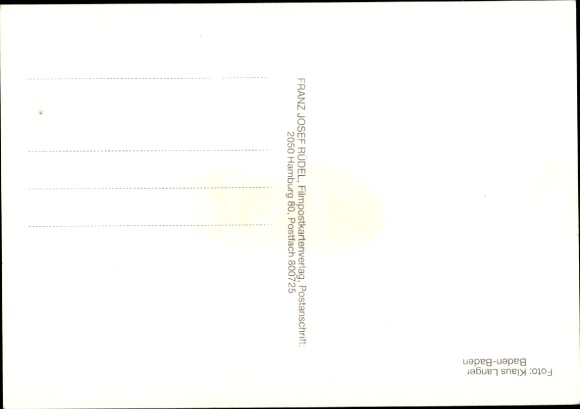 Postcard journalist and presenter Sigi Harreis, portrait, SWF, autograph