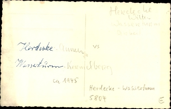 Photo Postcard Herdecke an der Ruhr, construction work on the water tower, workers