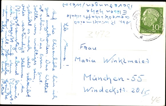 Postcard Drenke Beverungen in North Rhine Westphalia, Werner-Bock-Schule