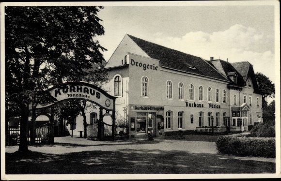 Postcard Dresden Bühlau, Kurhaus Bühlau, drugstore