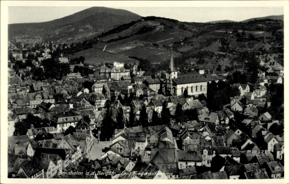 Postcard Bensheim on the Bergstraße, general view, aerial photograph