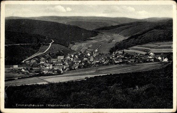 Postcard Emmerzhausen in the Westerwald, Panorama