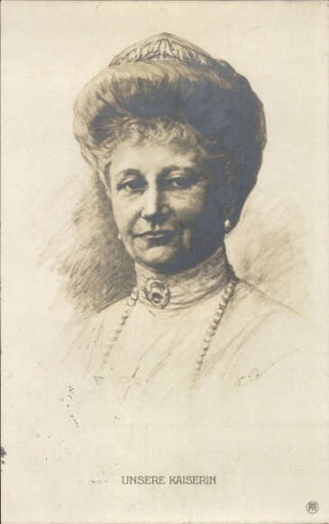 Künstler Ak Kaiserin Auguste Viktoria, Portrait