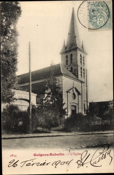 Ak Guignes Rabutin Seine et Marne, L'Eglise