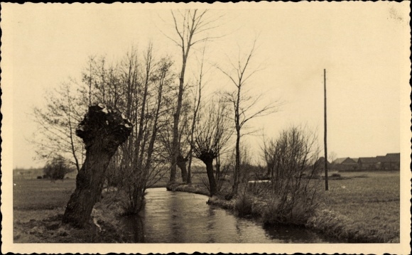 Foto Ak Külso Zahna Elster im Kreis Wittenberg, Zahna vor der Regulierung, Eisenbahnbau