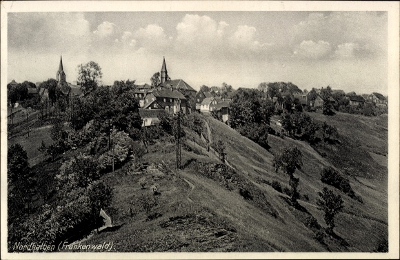 Postcard Nordhalben in Upper Franconia, Panorama