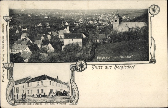 Ak Hergisdorf Sachsen Anhalt, Gasthof zur Fortuna