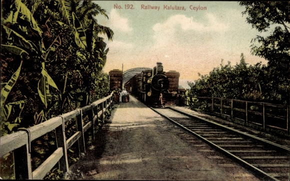 PC Ceylon Sri Lanka, Railway Kalutara, locomotive at the station