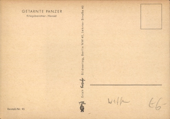 Artist Postcard Hensel, Camouflaged Panzer III, Wehrmacht