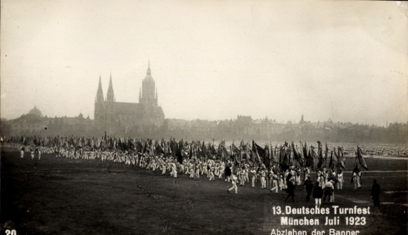 Zdjęcie KP XIII Niemiecki Festiwal Gimnastyczny Monachium, lipiec 1923 r., zdjęcie transparentów