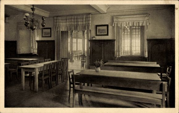 Postcard Uhlstädt Kirchhasel an der Saale, dining rooms in Weissenburg Castle