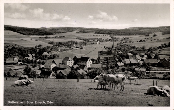 Postcard Güttersbach Mossautal in the Odenwald, general view