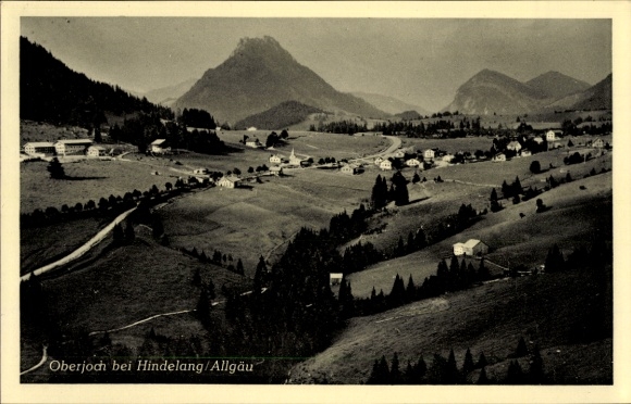 Postcard Oberjoch Bad Hindelang in the Oberallgäu, aerial photograph
