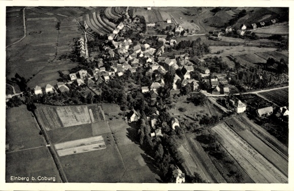Ak Einberg (bij Coburg) Rödental Opper-Franken, luchtfoto van Einberg, bij Coburg, landelijke omgeving