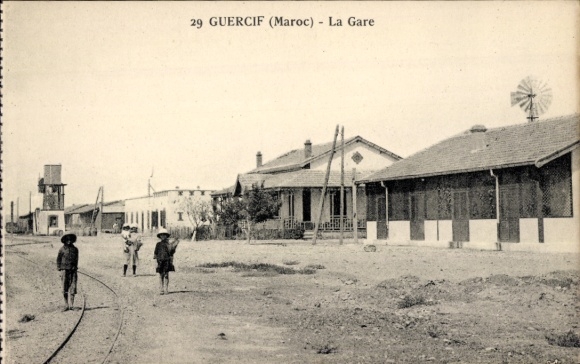 Postcard Guercif Morocco, La Gare