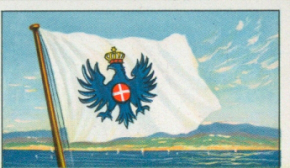Collective picture shipping company flags of the world merchant fleet No. 321, Lloyd Sabaudo, Genoa
