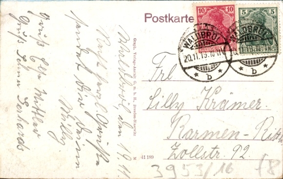 Postcard Waldbröl in the Oberbergisches Land, general view