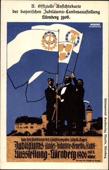 Artist PC Nuremberg in Middle Franconia Bavaria, Bavarian Jubilee State Exhibition 1906