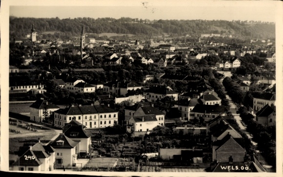 Ak Wels in Oberösterreich, Luftbild