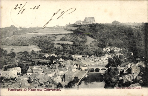 Postcard Vaux sous Chèvremont Chaudfontaine Wallonia Liège, panorama