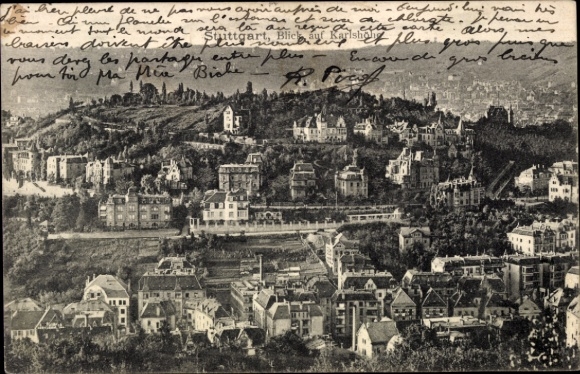 Picture PC Stuttgart in Württemberg, general view, Karlshöhe