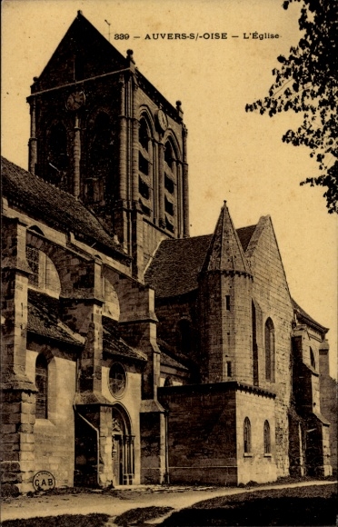 Ak Auvers sur Oise Val d'Oise, Kirche
