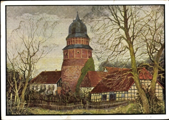 Kunstenaar Ak Diepholz in Nedersaksen, kasteel