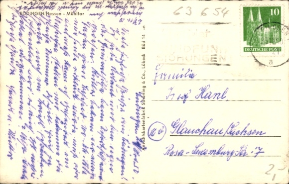 Postcard Büdingen in Hessen, Mühltor, Bridge