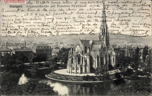 Picture gallery Stuttgart in Württemberg, St. John's Church, Feuersee