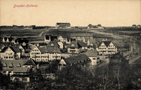 Ansichtkaart Dresden Hellerau, algemeen beeld