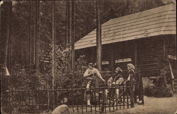 Ak Oybin in Opper-Lausitz, Woudtheater, Wilhelm Tell