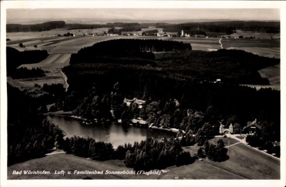 Postcard Bad Wörishofen in Unterallgäu, aerial photograph